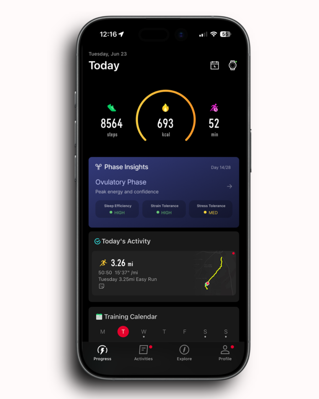 COROS redesigned screens