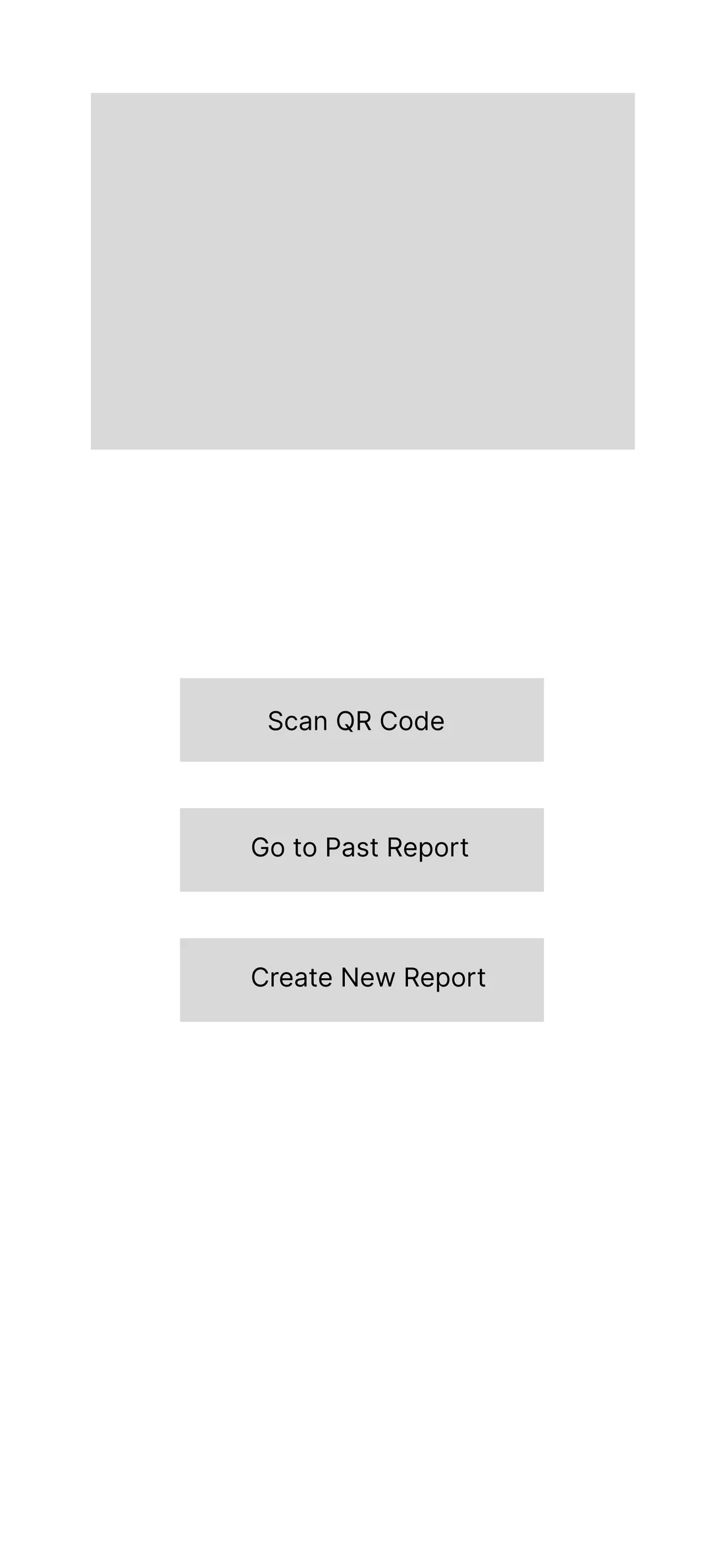 Version 1 wireframe, home screen